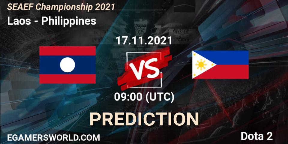 Pronósticos Laos - Philippines. 17.11.2021 at 09:28. SEAEF Dota2 Championship 2021 - Dota 2