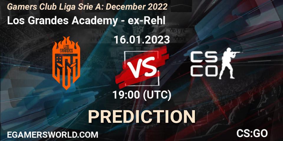 Pronósticos Los Grandes Academy - ex-Rehl. 16.01.2023 at 19:00. Gamers Club Liga Série A: December 2022 - Counter-Strike (CS2)