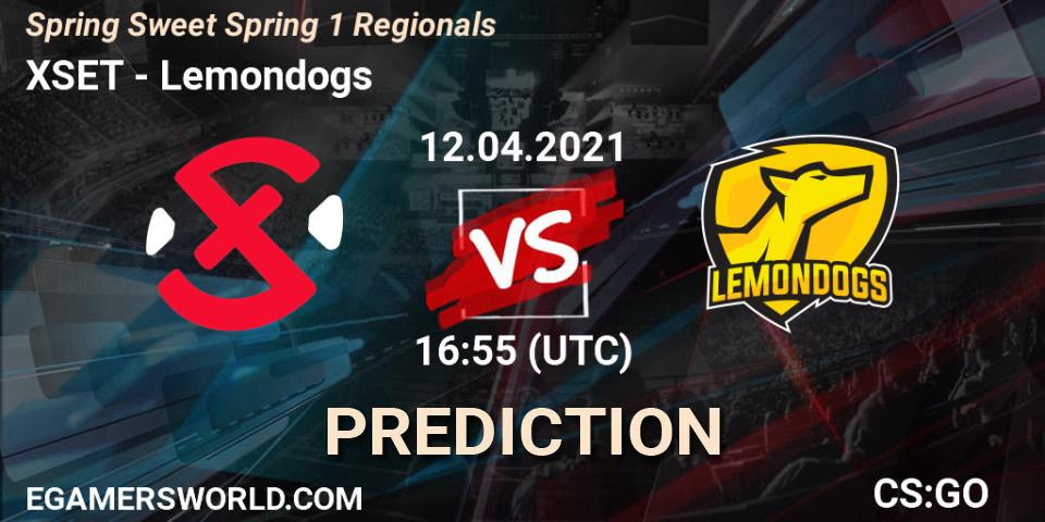 Pronósticos XSET - Lemondogs. 12.04.2021 at 16:55. Spring Sweet Spring 1 Regionals - Counter-Strike (CS2)