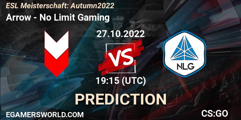 Pronósticos Arrow - No Limit Gaming. 27.10.22. ESL Meisterschaft: Autumn 2022 - CS2 (CS:GO)