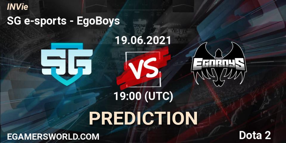 Pronósticos SG e-sports - EgoBoys. 19.06.21. INVie - Dota 2