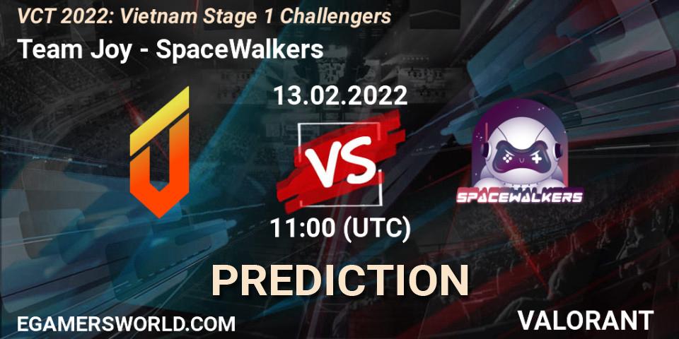 Pronósticos Team Joy - SpaceWalkers. 13.02.2022 at 11:00. VCT 2022: Vietnam Stage 1 Challengers - VALORANT