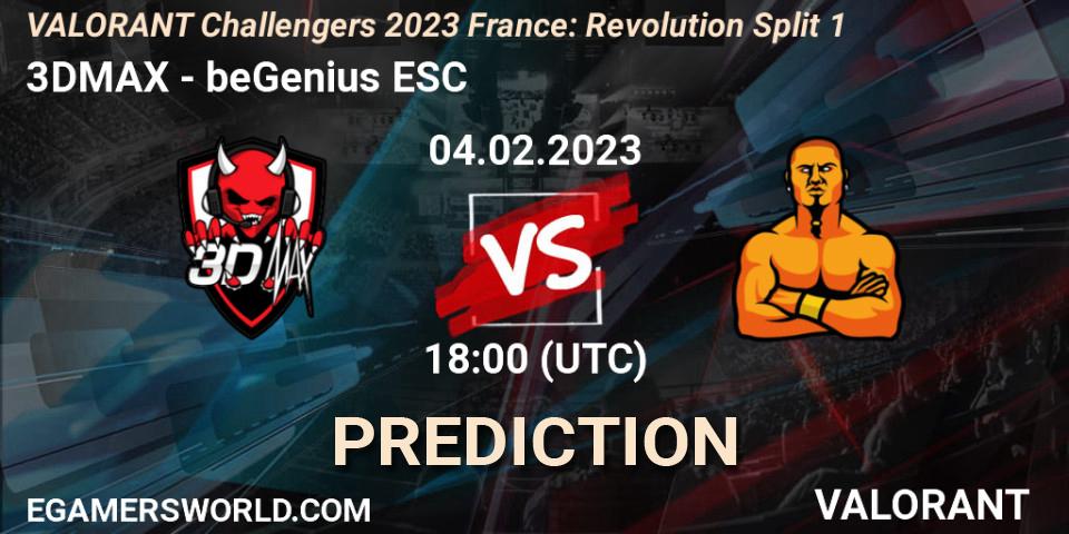 Pronósticos 3DMAX - beGenius ESC. 04.02.23. VALORANT Challengers 2023 France: Revolution Split 1 - VALORANT