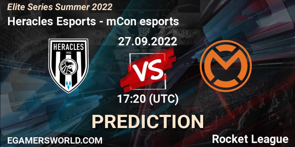 Pronósticos Heracles Esports - mCon esports. 27.09.22. Elite Series Summer 2022 - Rocket League