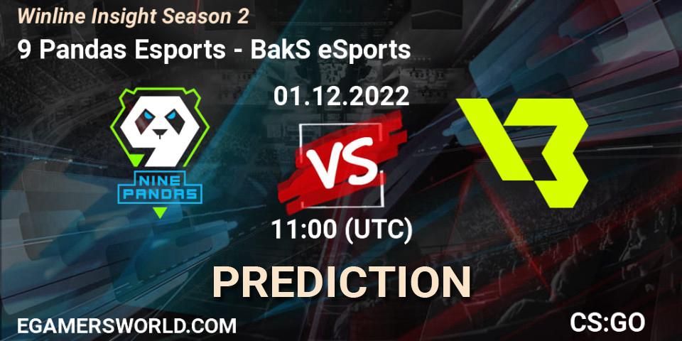Pronósticos 9 Pandas Esports - BakS eSports. 01.12.22. Winline Insight Season 2 - CS2 (CS:GO)