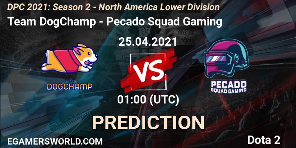 Pronósticos Team DogChamp - Pecado Squad Gaming. 25.04.21. DPC 2021: Season 2 - North America Lower Division - Dota 2