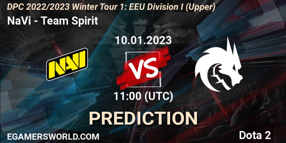 Pronósticos NaVi - Team Spirit. 10.01.23. DPC 2022/2023 Winter Tour 1: EEU Division I (Upper) - Dota 2