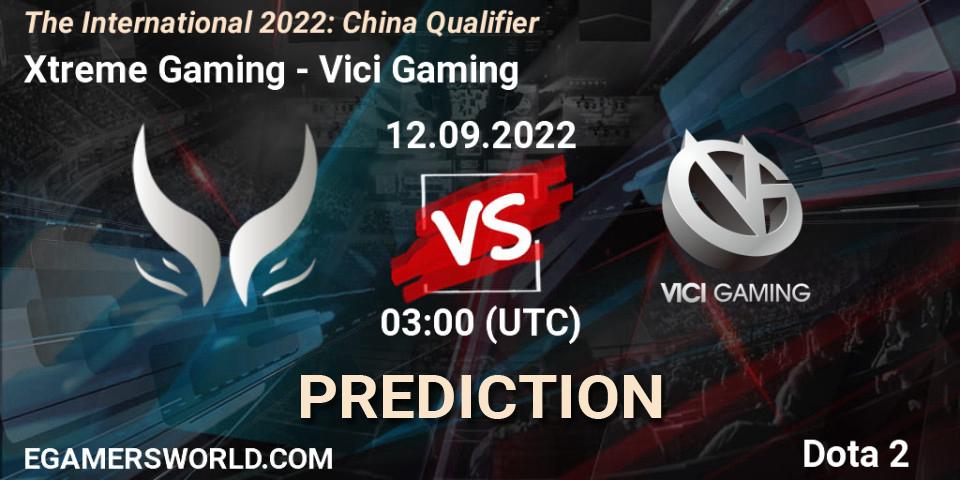 Pronósticos Xtreme Gaming - Vici Gaming. 12.09.2022 at 03:01. The International 2022: China Qualifier - Dota 2