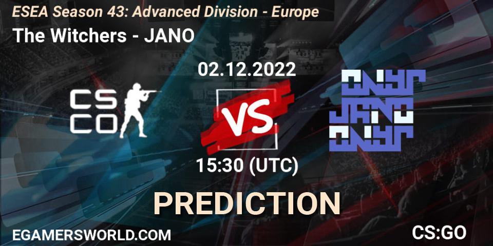 Pronósticos The Witchers - JANO. 02.12.22. ESEA Season 43: Advanced Division - Europe - CS2 (CS:GO)