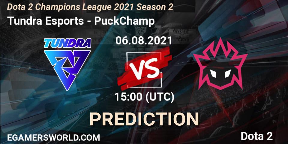 Pronósticos Tundra Esports - PuckChamp. 06.08.2021 at 15:00. Dota 2 Champions League 2021 Season 2 - Dota 2