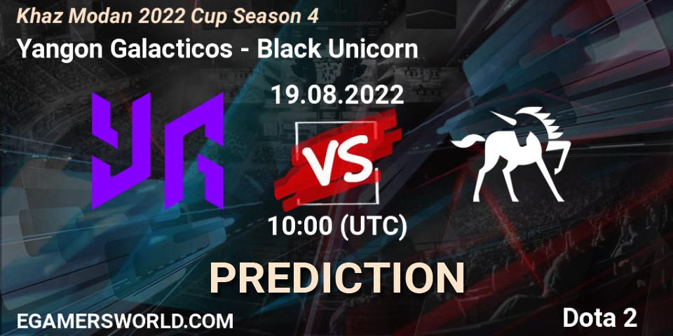 Pronósticos Yangon Galacticos - Black Unicorn. 20.08.2022 at 10:12. Khaz Modan 2022 Cup Season 4 - Dota 2
