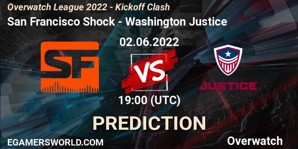Pronósticos San Francisco Shock - Washington Justice. 02.06.22. Overwatch League 2022 - Kickoff Clash - Overwatch