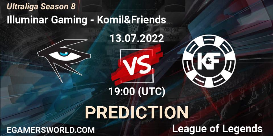 Pronósticos Illuminar Gaming - Komil&Friends. 13.07.2022 at 19:00. Ultraliga Season 8 - LoL