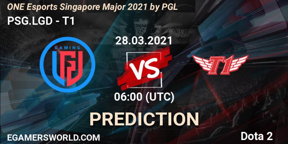 Pronósticos PSG.LGD - T1. 28.03.2021 at 06:40. ONE Esports Singapore Major 2021 - Dota 2