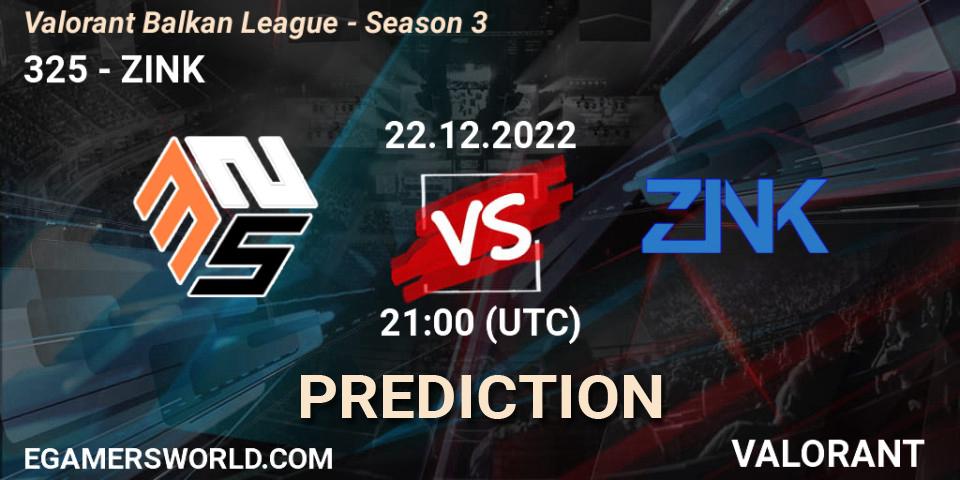 Pronósticos 325 - ZINK. 22.12.22. Valorant Balkan League - Season 3 - VALORANT