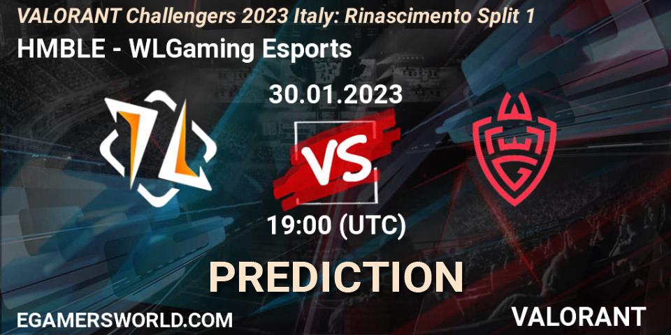 Pronósticos HMBLE - WLGaming Esports. 30.01.23. VALORANT Challengers 2023 Italy: Rinascimento Split 1 - VALORANT