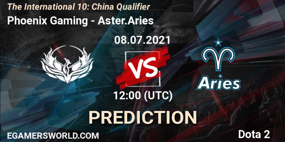 Pronósticos Phoenix Gaming - Aster.Aries. 08.07.2021 at 11:12. The International 10: China Qualifier - Dota 2
