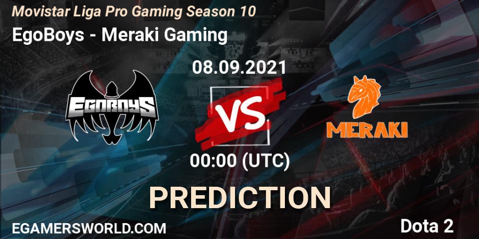 Pronósticos EgoBoys - Meraki Gaming. 08.09.21. Movistar Liga Pro Gaming Season 10 - Dota 2