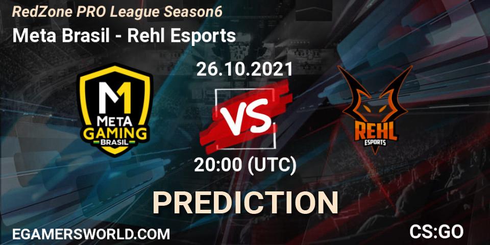 Pronósticos Meta Gaming BR - Rehl Esports. 26.10.2021 at 20:00. RedZone PRO League Season 6 - Counter-Strike (CS2)