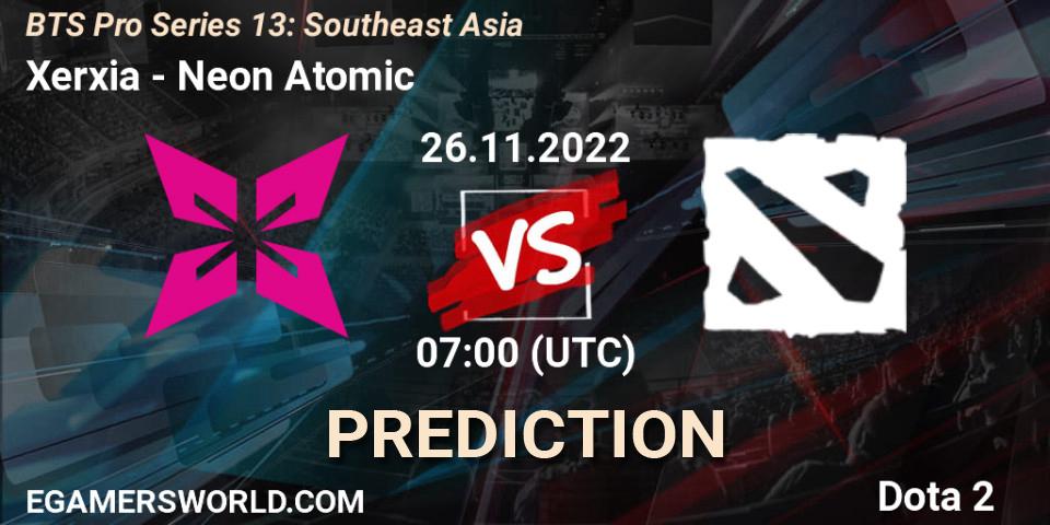Pronósticos Xerxia - Neon Atomic. 26.11.22. BTS Pro Series 13: Southeast Asia - Dota 2