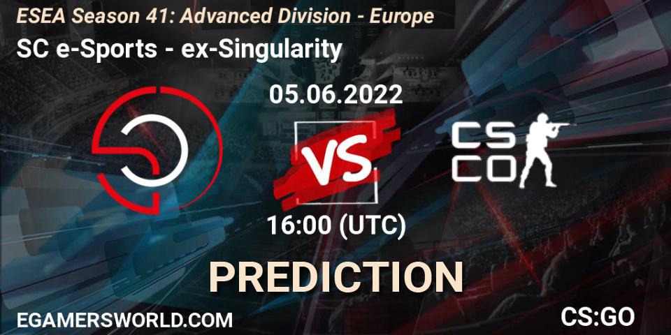Pronósticos SC e-Sports - ex-Singularity. 05.06.22. ESEA Season 41: Advanced Division - Europe - CS2 (CS:GO)