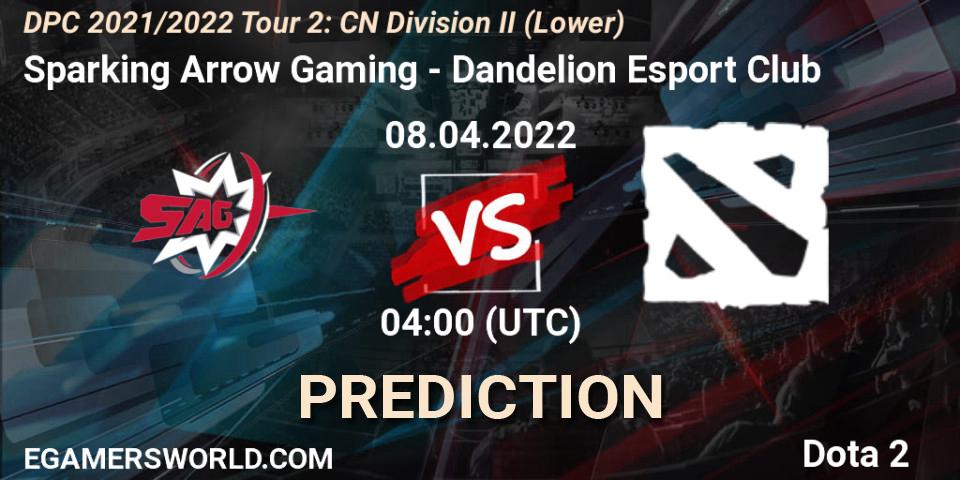 Pronósticos Sparking Arrow Gaming - Dandelion Esport Club. 22.04.22. DPC 2021/2022 Tour 2: CN Division II (Lower) - Dota 2