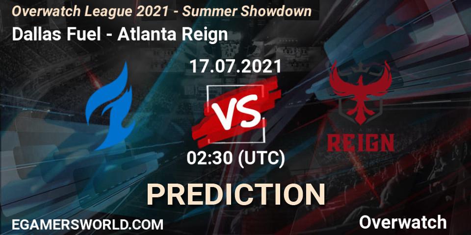 Pronósticos Dallas Fuel - Atlanta Reign. 17.07.21. Overwatch League 2021 - Summer Showdown - Overwatch