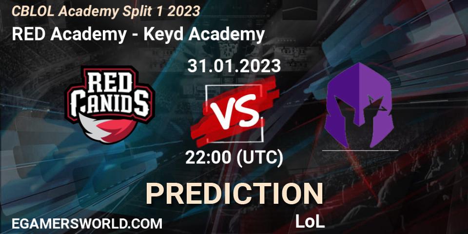 Pronósticos RED Academy - Keyd Academy. 31.01.23. CBLOL Academy Split 1 2023 - LoL
