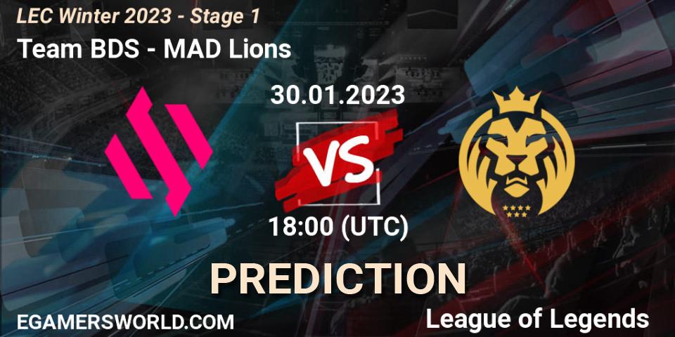 Pronósticos Team BDS - MAD Lions. 30.01.23. LEC Winter 2023 - Stage 1 - LoL
