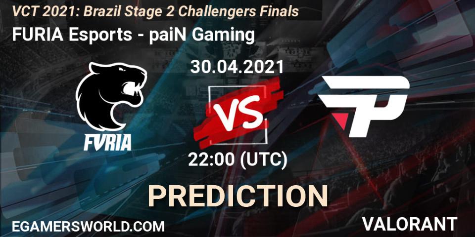 Pronósticos FURIA Esports - paiN Gaming. 01.05.2021 at 16:00. VCT 2021: Brazil Stage 2 Challengers Finals - VALORANT