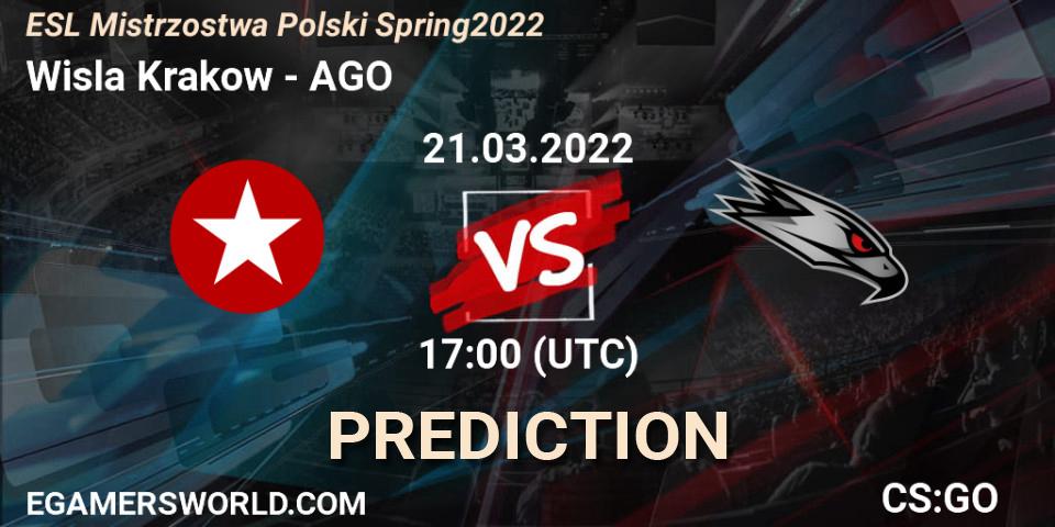 Pronósticos Wisla Krakow - AGO. 21.03.2022 at 17:00. ESL Mistrzostwa Polski Spring 2022 - Counter-Strike (CS2)