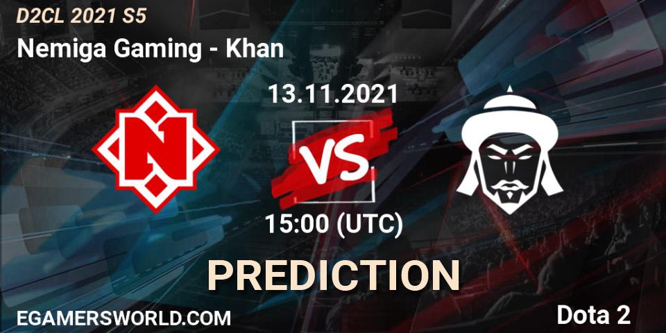 Pronósticos Nemiga Gaming - Khan. 13.11.21. Dota 2 Champions League 2021 Season 5 - Dota 2