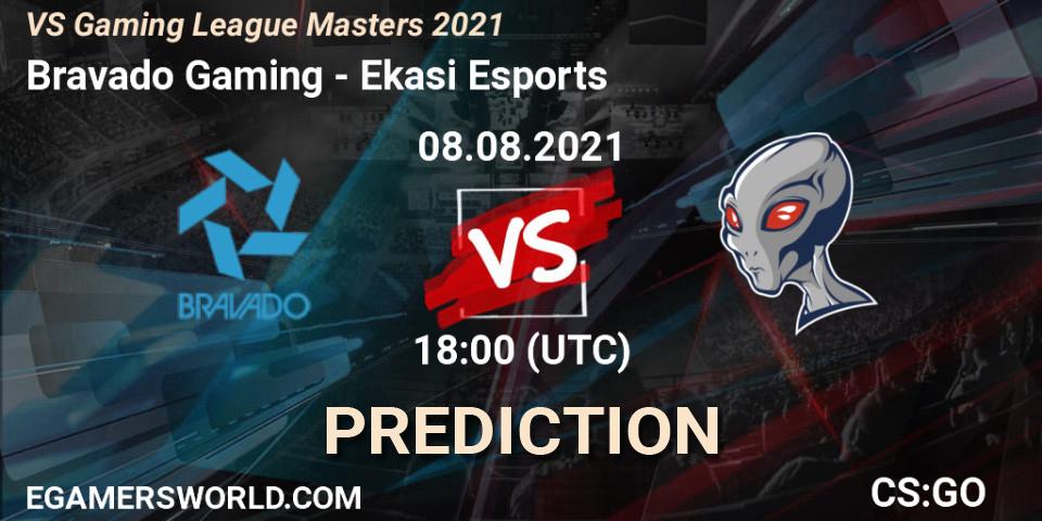 Pronósticos Bravado Gaming - Ekasi Esports. 08.08.2021 at 18:00. VS Gaming League Masters 2021 - Counter-Strike (CS2)