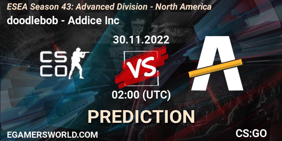 Pronósticos doodlebob - Addice Inc. 30.11.22. ESEA Season 43: Advanced Division - North America - CS2 (CS:GO)