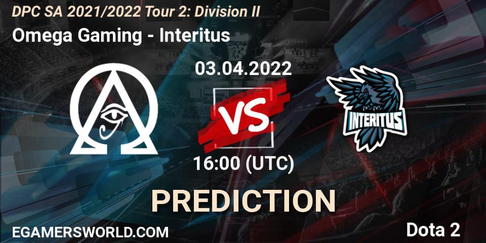 Pronósticos Omega Gaming - Interitus. 03.04.22. DPC 2021/2022 Tour 2: SA Division II (Lower) - Dota 2