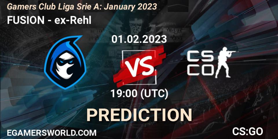 Pronósticos FUSION - ex-Rehl. 01.02.23. Gamers Club Liga Série A: January 2023 - CS2 (CS:GO)