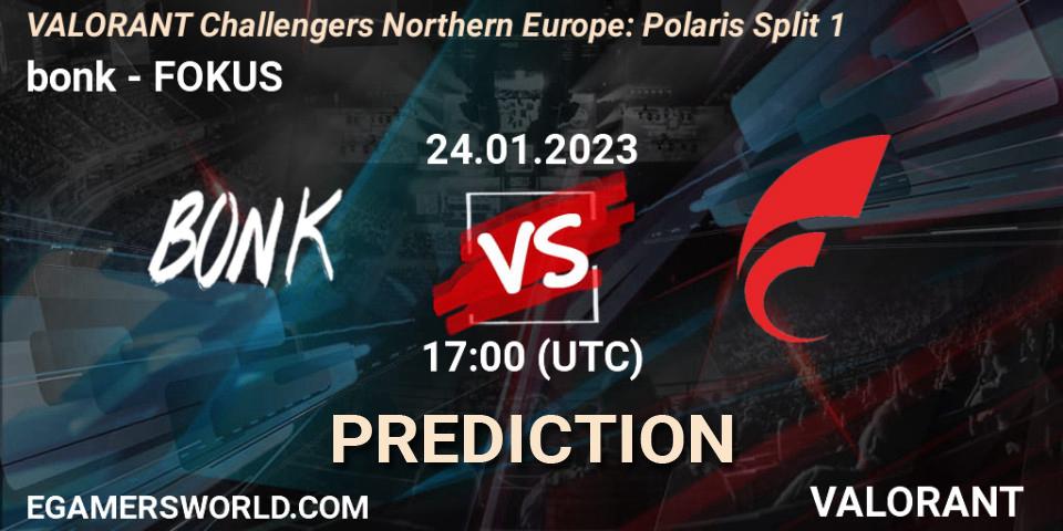Pronósticos bonk - FOKUS. 24.01.2023 at 17:00. VALORANT Challengers 2023 Northern Europe: Polaris Split 1 - VALORANT