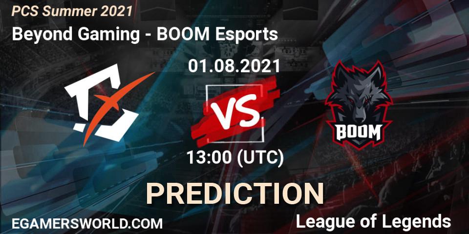 Pronósticos Beyond Gaming - BOOM Esports. 01.08.2021 at 13:00. PCS Summer 2021 - LoL