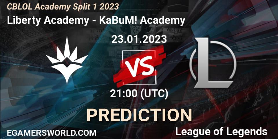 Pronósticos Liberty Academy - KaBuM! Academy. 23.01.23. CBLOL Academy Split 1 2023 - LoL