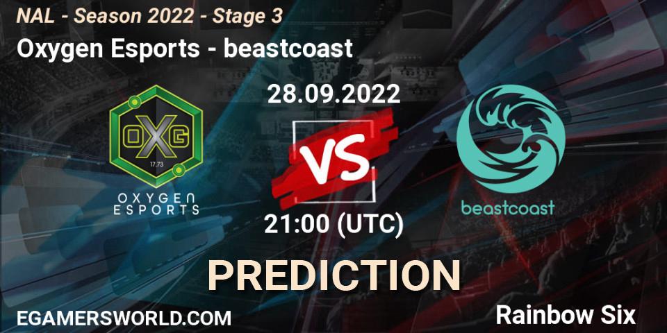 Pronósticos Oxygen Esports - beastcoast. 28.09.2022 at 21:00. NAL - Season 2022 - Stage 3 - Rainbow Six