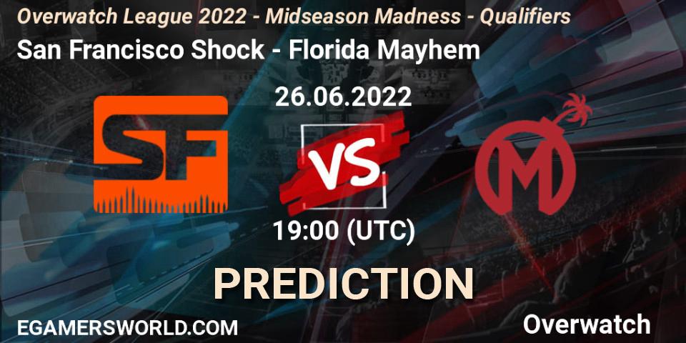 Pronósticos San Francisco Shock - Florida Mayhem. 26.06.2022 at 19:00. Overwatch League 2022 - Midseason Madness - Qualifiers - Overwatch