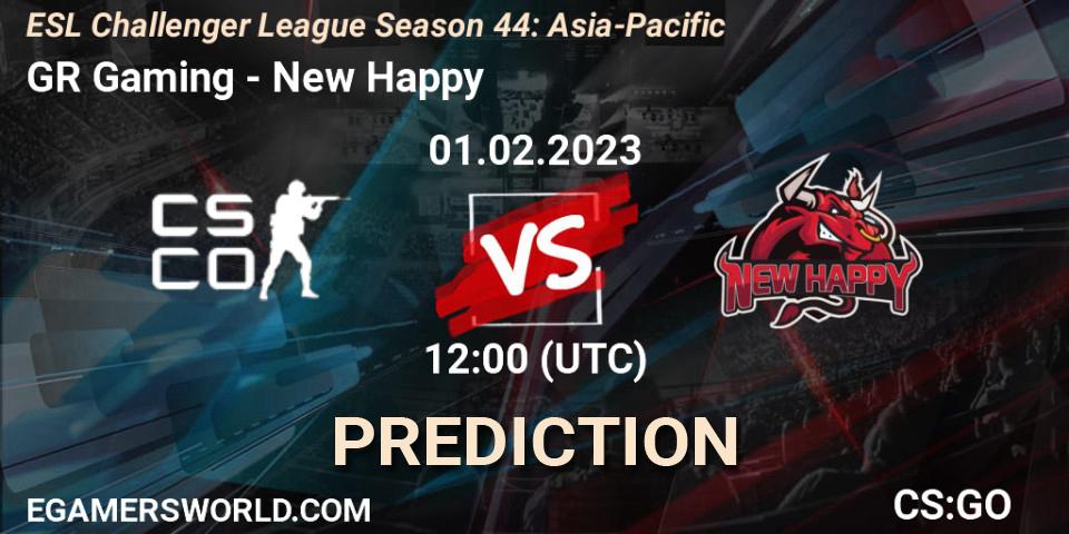 Pronósticos GR Gaming - New Happy. 01.02.23. ESL Challenger League Season 44: Asia-Pacific - CS2 (CS:GO)