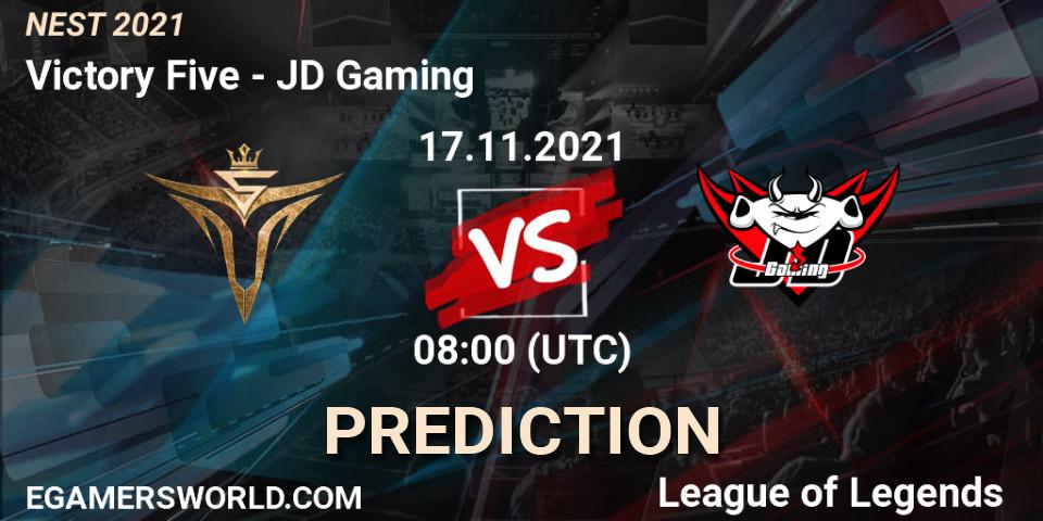 Pronósticos JD Gaming - Victory Five. 17.11.2021 at 08:00. NEST 2021 - LoL