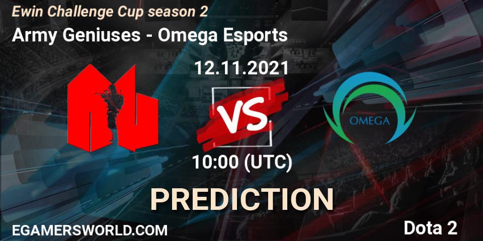 Pronósticos Army Geniuses - Omega Esports. 11.11.21. Ewin Challenge Cup season 2 - Dota 2