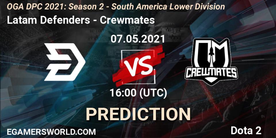 Pronósticos Latam Defenders - Crewmates. 07.05.21. OGA DPC 2021: Season 2 - South America Lower Division - Dota 2