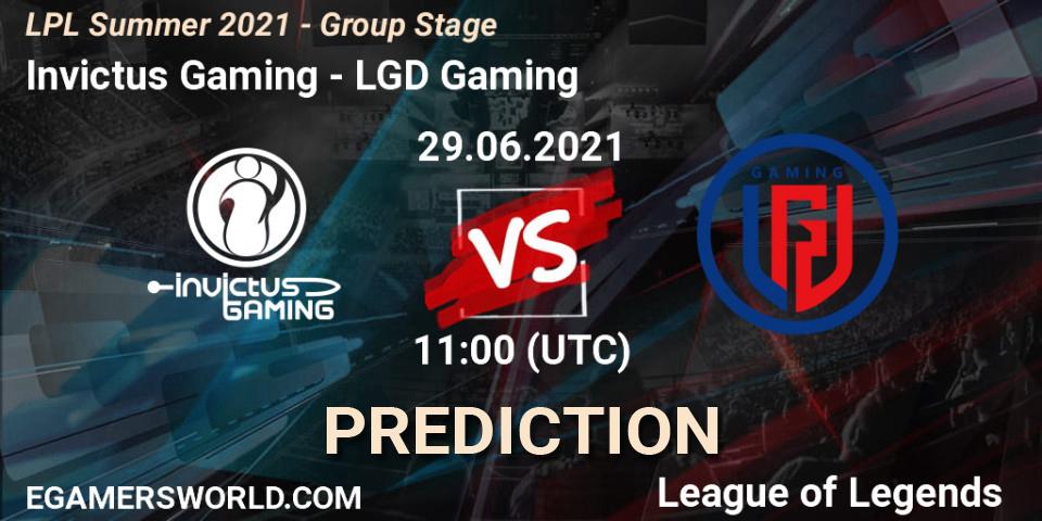 Pronósticos Invictus Gaming - LGD Gaming. 29.06.21. LPL Summer 2021 - Group Stage - LoL