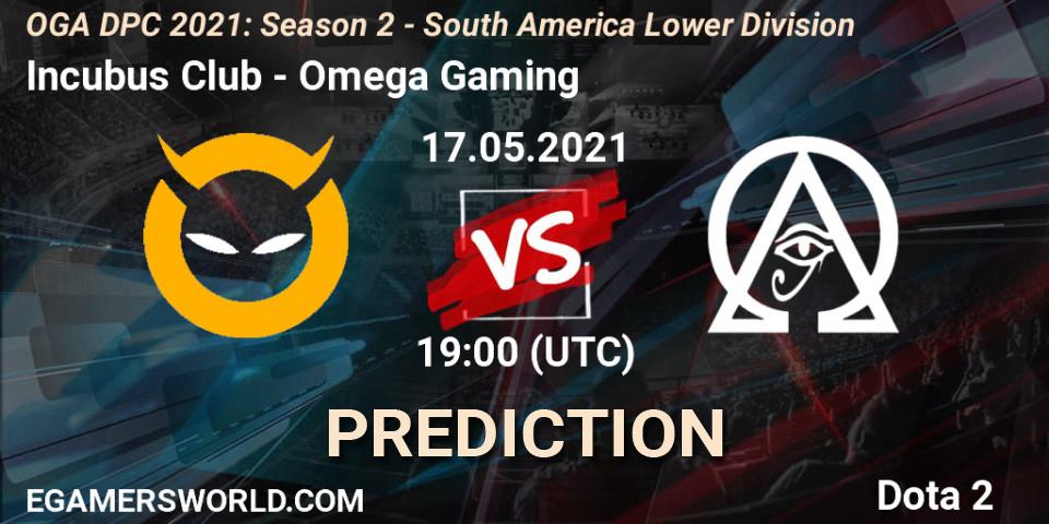 Pronósticos Incubus Club - Omega Gaming. 17.05.2021 at 19:03. OGA DPC 2021: Season 2 - South America Lower Division - Dota 2