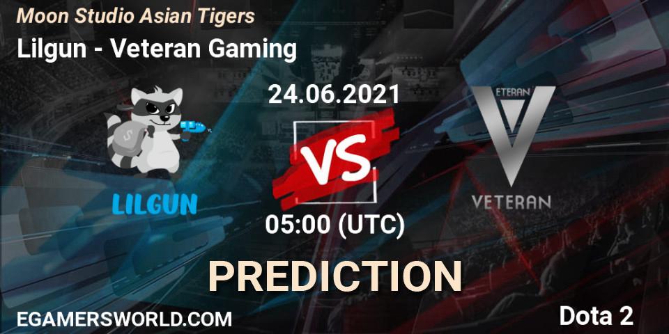 Pronósticos Lilgun - Veteran Gaming. 24.06.21. Moon Studio Asian Tigers - Dota 2