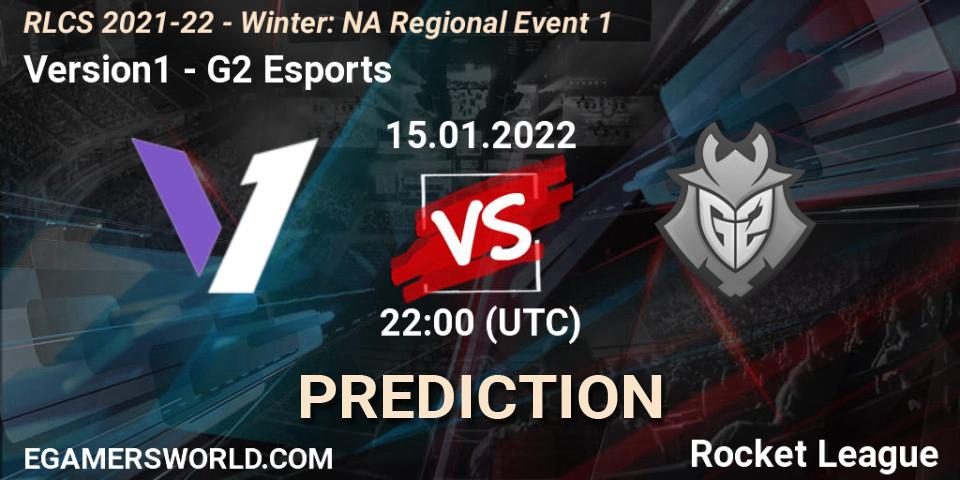 Pronósticos Version1 - G2 Esports. 15.01.22. RLCS 2021-22 - Winter: NA Regional Event 1 - Rocket League