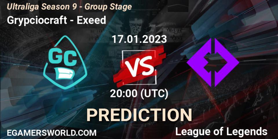 Pronósticos Grypciocraft - Exeed. 17.01.23. Ultraliga Season 9 - Group Stage - LoL